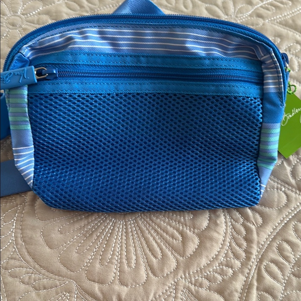 Vera Bradley Blue Tonal Stripe Mini Bag
